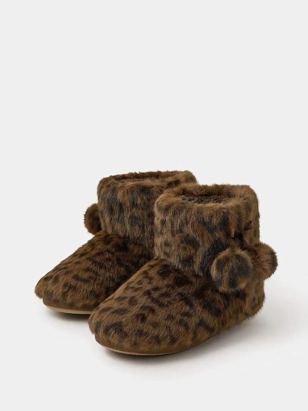Online Accessorize Bottes Chaussons Léopard Duveteux