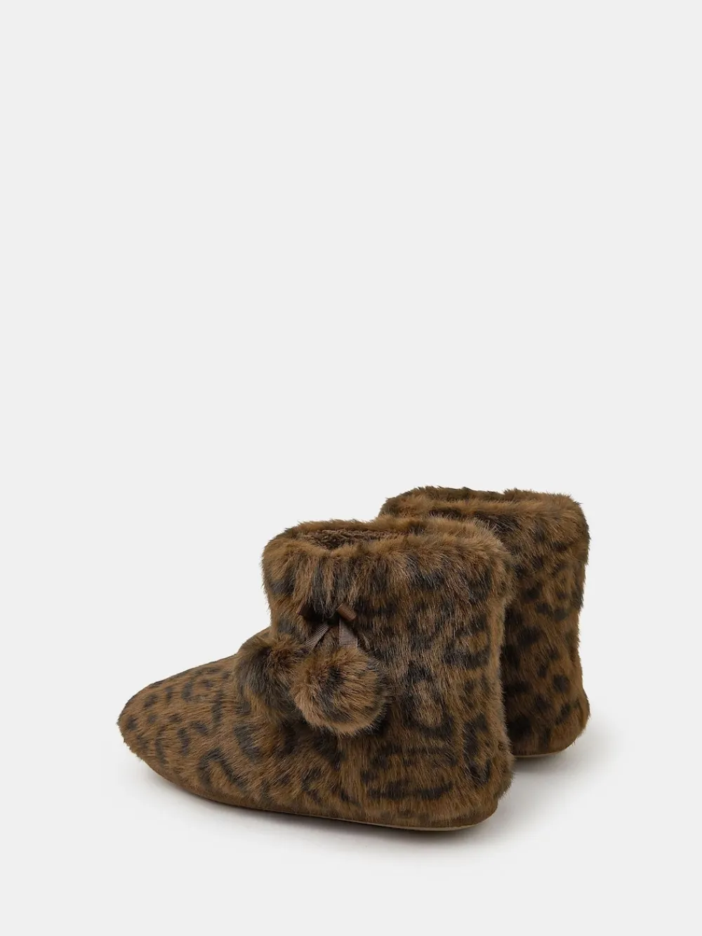 Online Accessorize Bottes Chaussons Léopard Duveteux