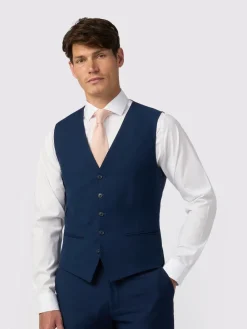 Antique Rogue Curtis Sapphire Twill Vest|Homme Gilets