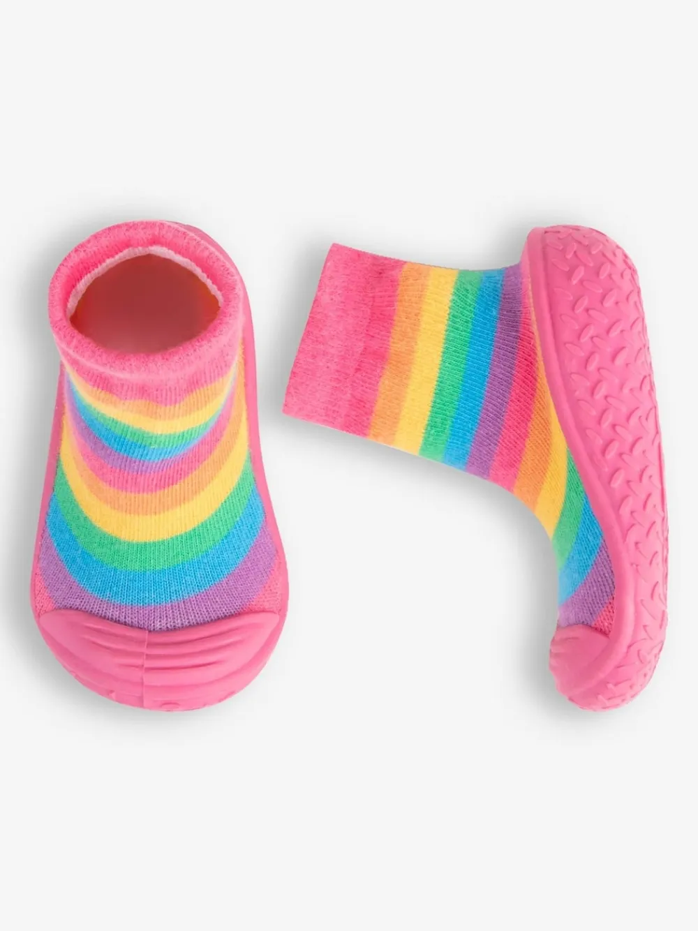 Jojo Maman Bébé Arc-en-ciel - Chaussettes de chaussons d’extérieur d’intérieur