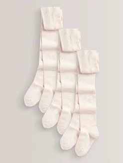 Best Next - Lot de 3 de collants pour l'école en coton riche Avoine