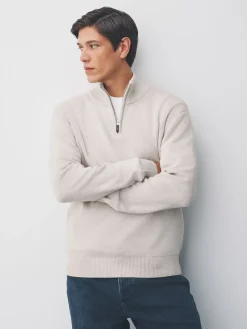 Next - Uni - Pull N.Premium Coupe classique 100% Coton Premium à fermeture éclair|Homme Tricots