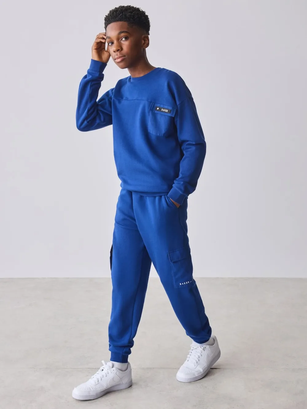 Baker by Ted Baker Ensemble Sweat-shirt et Joggings oversize bleu cobalt| Ensembles Et Tenues|Joggings