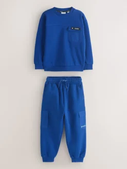 Baker by Ted Baker Ensemble Sweat-shirt et Joggings oversize bleu cobalt| Ensembles Et Tenues|Joggings