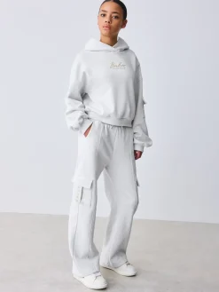 Baker by Ted Baker Ensemble 2 Pieces gris chiné Graphique Sweat-shirt à capuche & Joggings Cargos| Ensembles Et Tenues|Sweats Et Sweats À Capuche