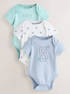 Baker by Ted Baker Lot de 3 bodys bleus à manches courtes| Bodies Et Débardeurs|Bodies Et Débardeurs