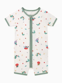 Discount Mori Barboteuse zippée super douce à manches courtes