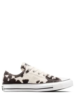 Clearance Converse Baskets basses en daim Pony imprimé vache
