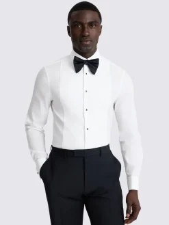 Best MOSS Blanc - Ajusté - Chemise Marcella à robe bavoir