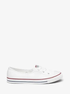 Converse Blanc - Baskets à lacets style ballerine|Femme Baskets