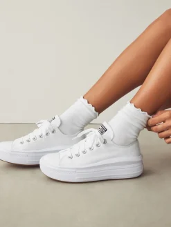 Converse Blanc - Baskets à plateforme All Star Move Chuck Ox|Femme Baskets