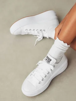 Converse Blanc - Baskets à plateforme All Star Move Chuck Ox|Femme Baskets