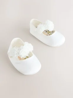 Outlet Next Blanc - Chaussures corsage bébé en satin (0-24mois)