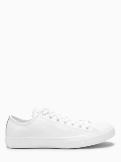 Converse Blanc - Leather Chuck Ox Trainers|Homme Baskets