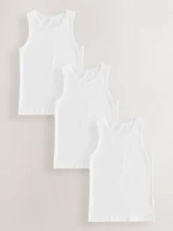 Hot Next Blanc - Débardeur blanc à bordure en dentelle (1.5-16ans)