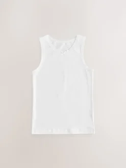 Hot Next Blanc - Débardeur blanc à bordure en dentelle (1.5-16ans)