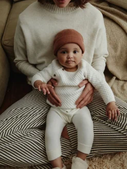 Clearance Next Blanc - Ensemble pull et pantalon en maille bébé (0mois-2ans)