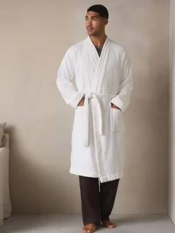 Best Next - Peignoir en tissu éponge et coton Blanc