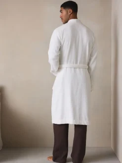 Best Next - Peignoir en tissu éponge et coton Blanc