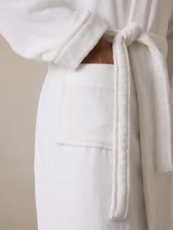 Best Next - Peignoir en tissu éponge et coton Blanc