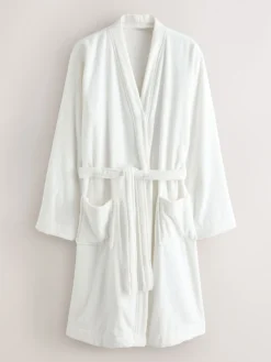 Best Next - Peignoir en tissu éponge et coton Blanc