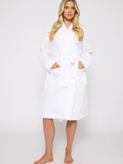 Loungeable - Peignoir gaufré 100% coton|Femme Robes De Chambre