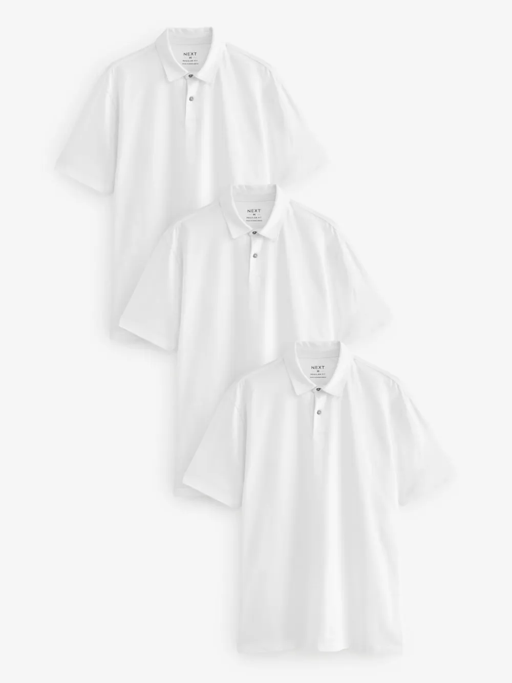 Sale Next - Polo en jersey Manches courtes 3 Pack Blanc