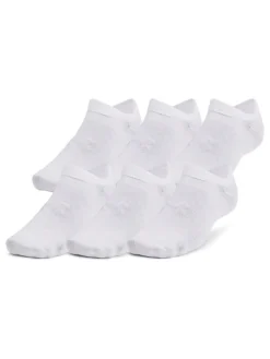 Under Armour Blanc crême - Lot de 6 paires de chaussettes essentielles invisibles|Homme Chaussettes|Chaussettes