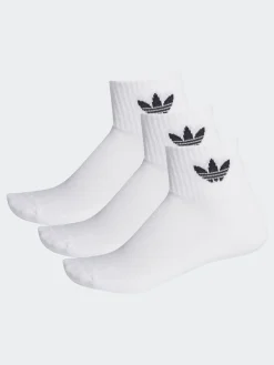 Discount adidas originals - Paquet de mi-chaussettes 3 Blanc écru