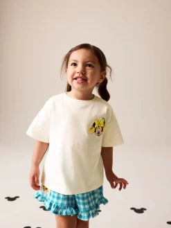 Clearance Next Blanc écru - Disney Ensemble haut et short à manches courtes Minnie et Mickey (3mois7ans)