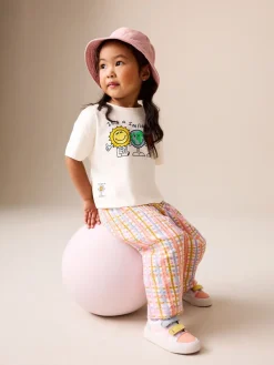 Clearance Next Blanc écru - Ensemble haut à manches courtes et pantalon tonneau Smiley (3mois7ans)