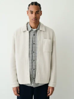 Sale Next Blanc écru - Veste-chemise en polaire