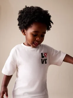 Sale Next Blanc Love - T-shirt de Saint-Valentin à manches courtes (3mois à7ans)