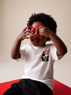 Sale Next Blanc Love - T-shirt de Saint-Valentin à manches courtes (3mois à7ans)