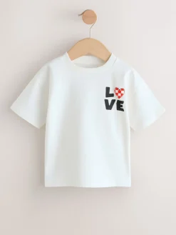 Sale Next Blanc Love - T-shirt de Saint-Valentin à manches courtes (3mois à7ans)