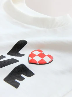 Sale Next Blanc Love - T-shirt de Saint-Valentin à manches courtes (3mois à7ans)