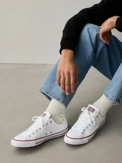 Converse Blanc éteint - Chuck Ox Trainers|Homme Baskets