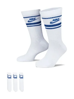 Best Nike Blanc/Bleu - Lot de 3 paires de chaussettes Sportswear Everyday Essential blanches