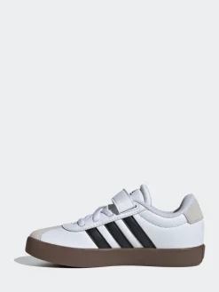 Sale adidas - Vl Cour 3.0 Baskets enfant à crochets et boucles Blanc/Noir