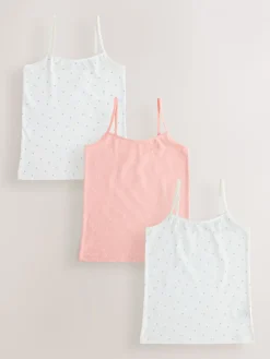 Best Next Blanc/Rose - Gilets cami à bretelles imprimés ditsy 3 (1.5-16ans)