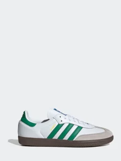 Online adidas originals Blanc/Vert - Samba Trainers