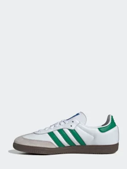 Online adidas originals Blanc/Vert - Samba Trainers