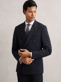 Reiss Blazer de costume Belmont Db double boutonnage Texture habillé en laine|Homme Costumes|Costumes