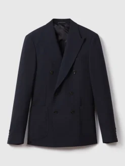 Reiss Blazer de costume Belmont Db double boutonnage Texture habillé en laine|Homme Costumes|Costumes