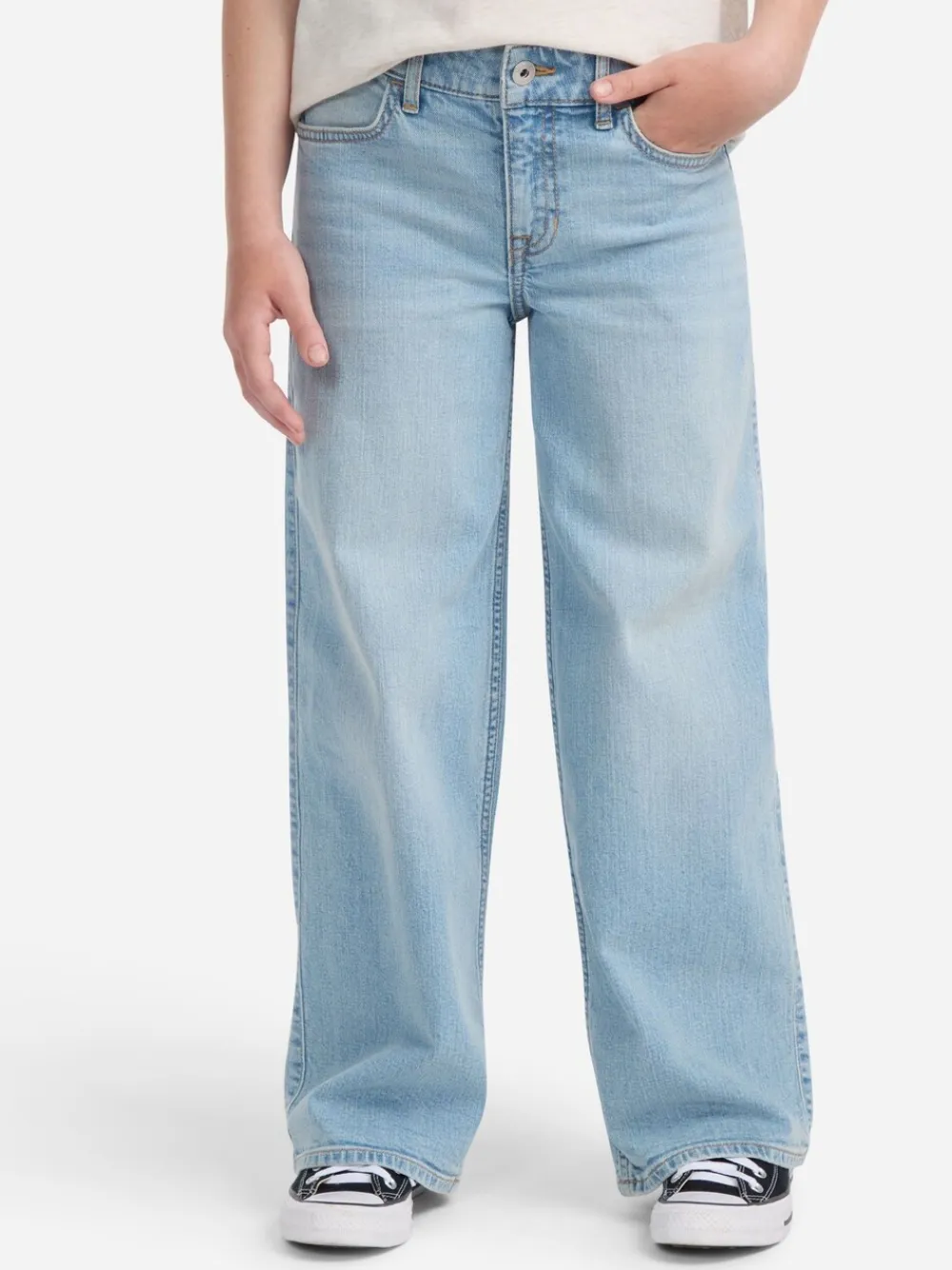 Abercrombie & Fitch Bleu - Jean large taille haute| Jean