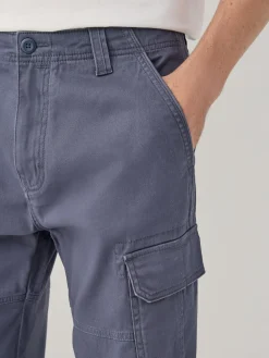 Best Next Bleu - Ajustement droit - Pantalon cargo stretch en coton
