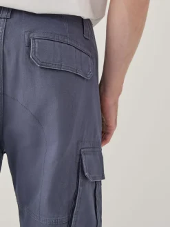 Best Next Bleu - Ajustement droit - Pantalon cargo stretch en coton