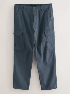 Best Next Bleu - Ajustement droit - Pantalon cargo stretch en coton