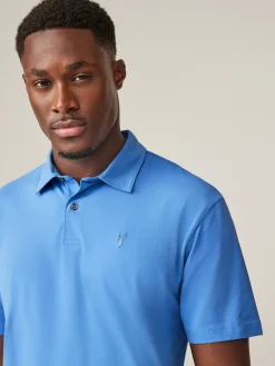Next - Ajustement régulier - Polo en jersey Manches courtes 5 Pack Bleu