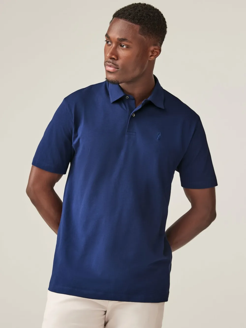 Next - Ajustement régulier - Polo en jersey Manches courtes 5 Pack Bleu